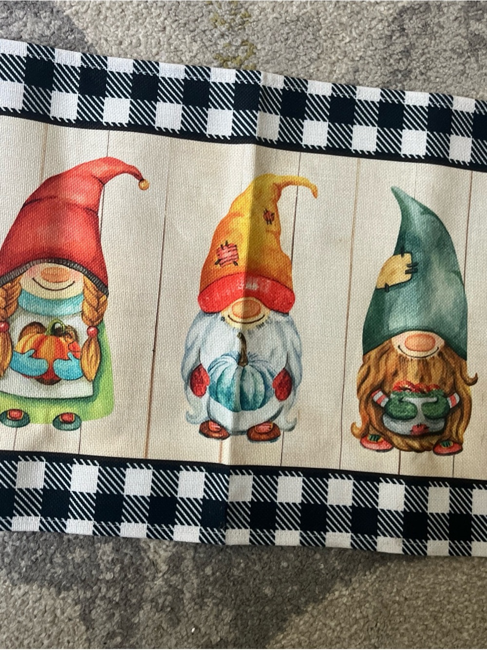 Fall Gnome table runner